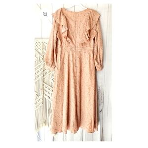 Roolee Breastfeeding Friendly Ruffle Midi Dress